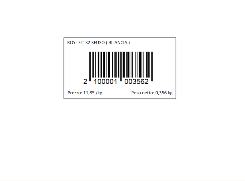 iKYBER Shop barcode bilancia